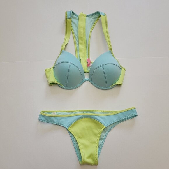 Victoria's Secret Neoprene Colorblock Bikini Set - Picture 3 of 16